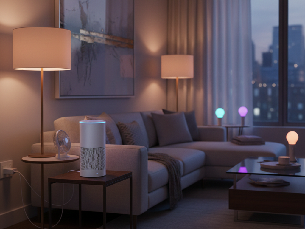 Complete beginner smart home setup in modern living room