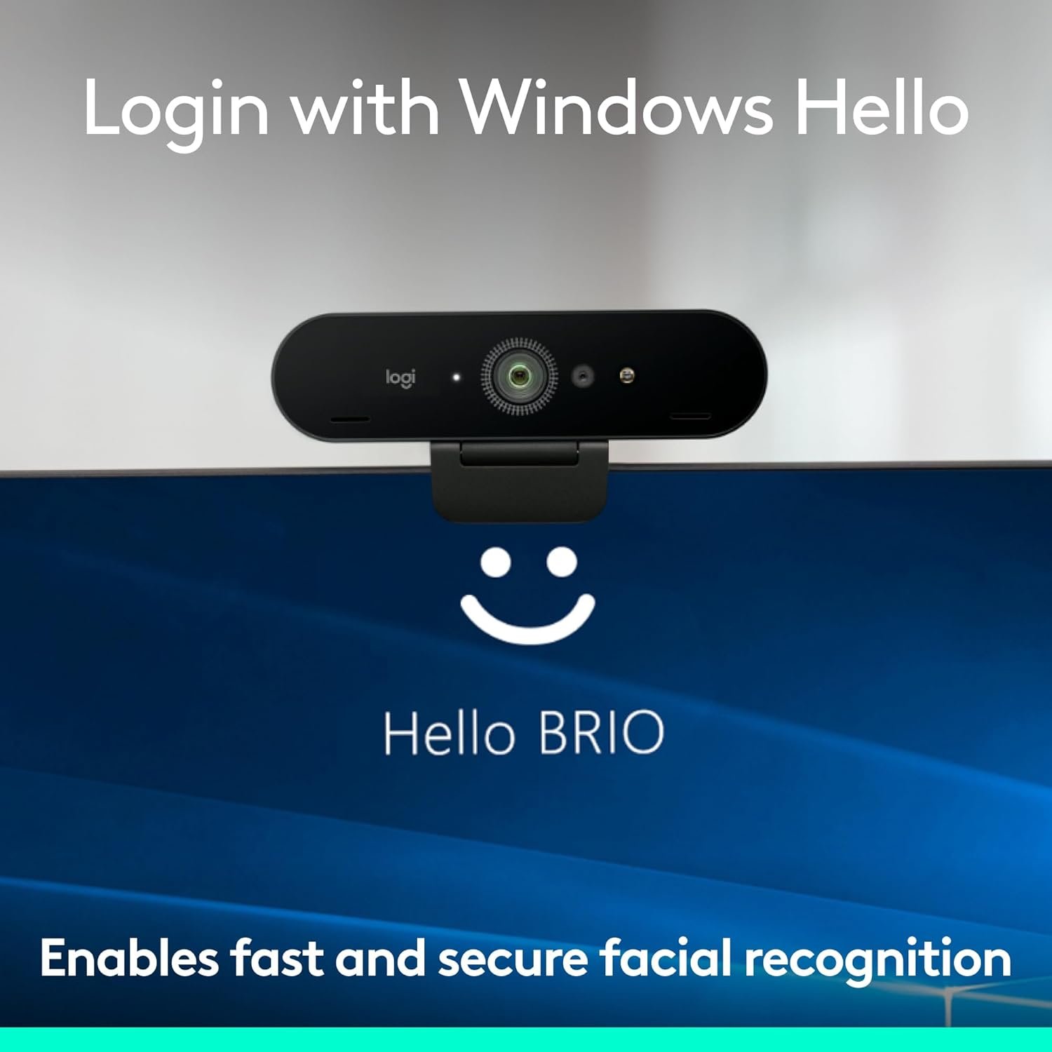 Logitech Brio 4K Webcam, Video Calling, Noise-Cancelling mic, HD Auto Light Correction, Wide Field of View, Windows Hello Works with Microsoft Teams, Zoom,...
