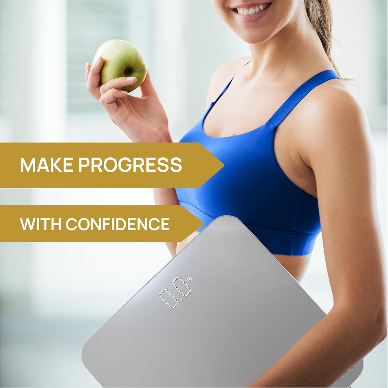 INEVIFIT Bathroom Scale, Highly Accurate Digital Bathroom Body Scale, Measures Weight up to 400 lbs. Includes Batteries
