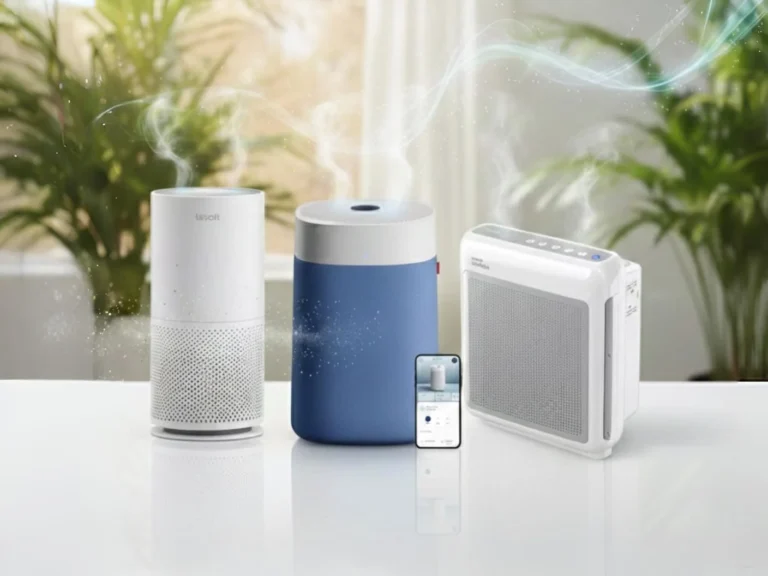 Four large room air purifiers comparison Levoit Core 600S Blueair 211i Max Coway Airmega 200M Levoit Vital 200S side by side