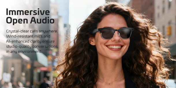 AI Smart Glasses with Camera and Bluetooth,8MP 4K HD Camera Glasses,Supports AI Voice Control/Photo/Video/Audio Recording,Smart Glasses with 133...
