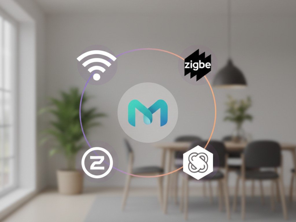 smart home protocols comparison Zigbee Z-Wave Thread Matter WiFi diagram network